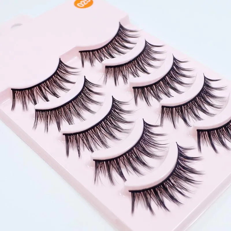 5 Pairs Manga Lashes, Makeup False Eyelashes, Wispy Anime False