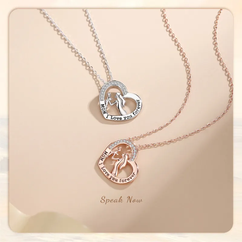 S925 Sterling Silver Necklace Favor Female Clavicle Chain Female Love Confession Women 2022 Mother's Day Gift