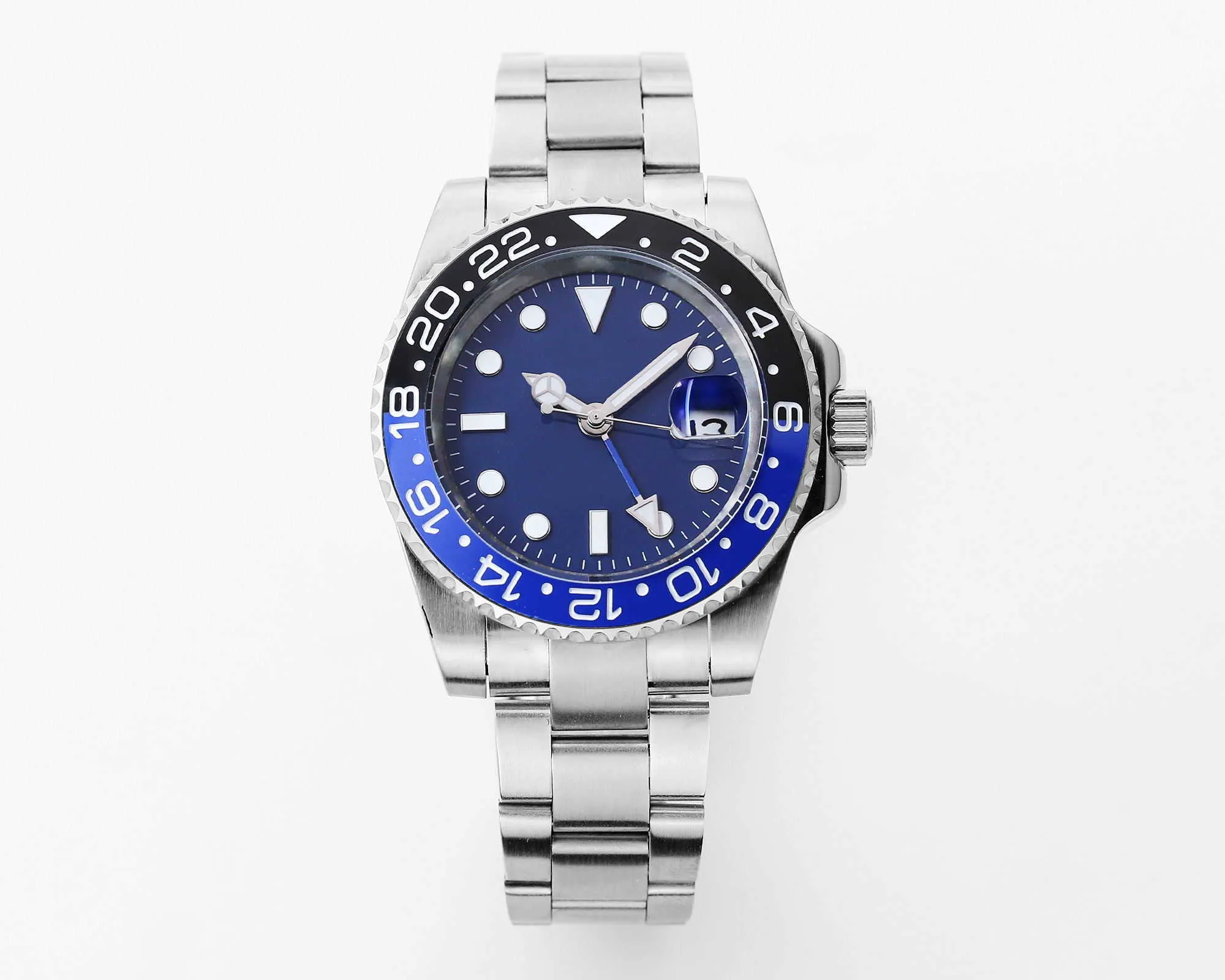 Fanmis black sales dial gmt automatic
