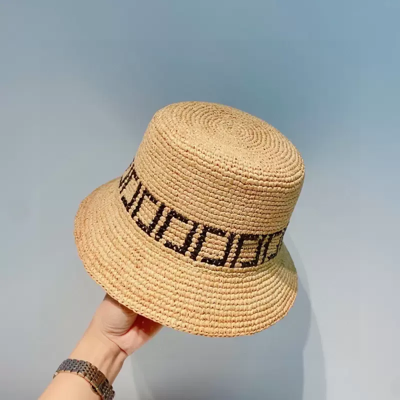 Projektant Women Letter Busket Hats Men Fashion Lafite Straw Cap Hat for Women Buskets Raffia Casquette Caps Mens Hats Bonnet Beanie 2207254D