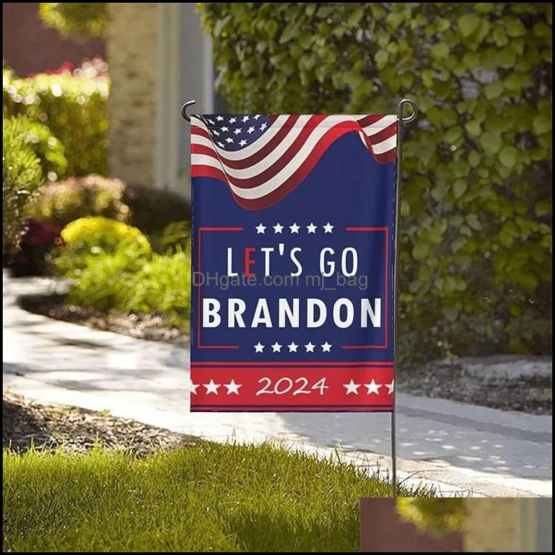 stock let`s go brandon flags 45*30 garden banner multi style 2021 fjb printing festive party supplies gifts paa10158