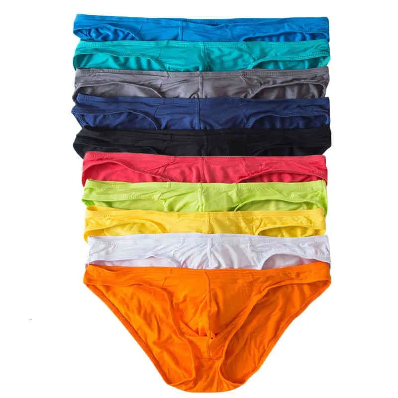 Women's G-Strings 10PS/Lot Sexy Mens Underwear Modal Briefs Shorts Soft Bulge Pouch Underpants Slip Homme Plus Size Men's Bikini Briefs Panties