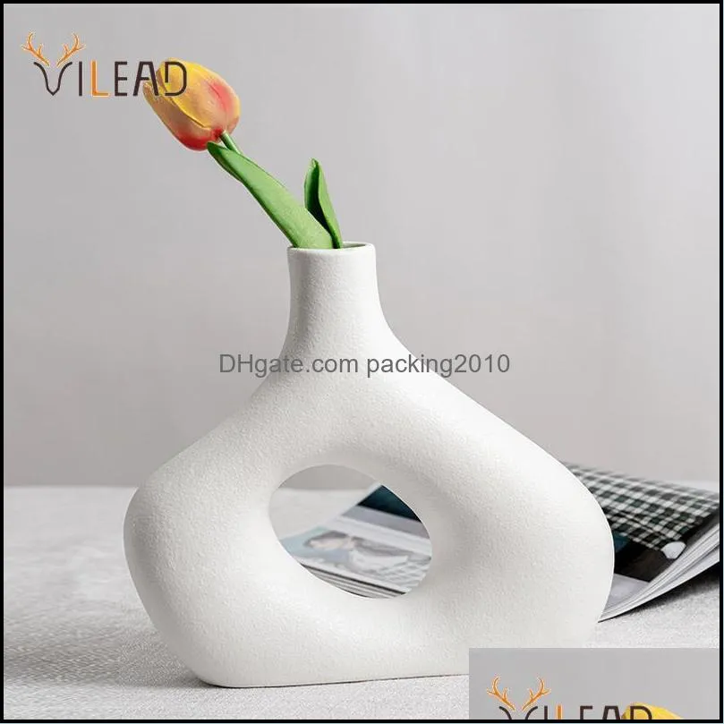 Vazen Home Decor Garden Vilead Noordse keramische vaas eenvoudige gedroogde bloem ornamenten Persoonlijkheid Plant Pot Woonkamer Desktop Decoratie 2022