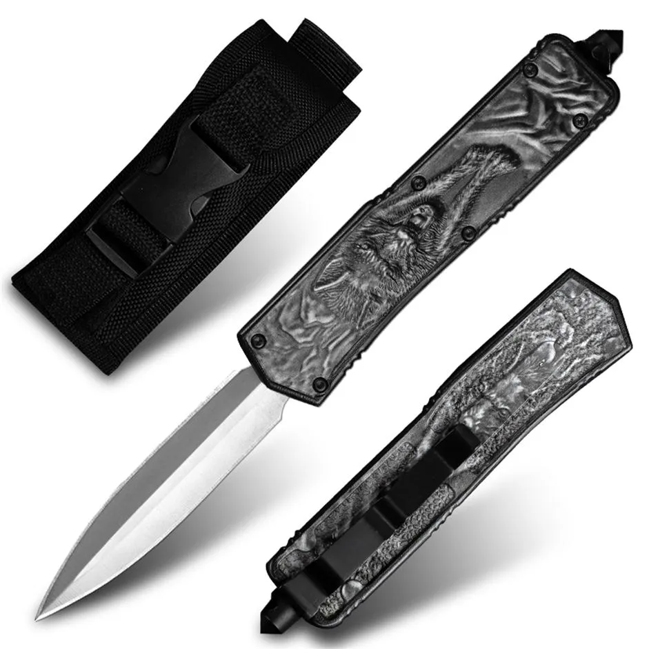 MT Wolf CNC Automatic Knife Field Survival Military Tactical Fighting Knife Camping Hunting Self Defense Pocket EDC Tool Belt Shea264D
