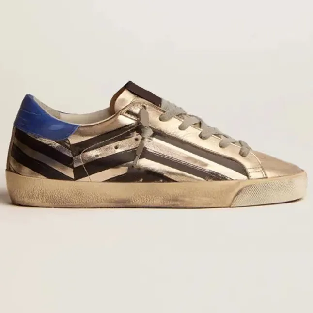 【関税&送料込】Golden Sneakers DHgate.com:Golden Sequin Leather Sneakers: Handmade Italian
