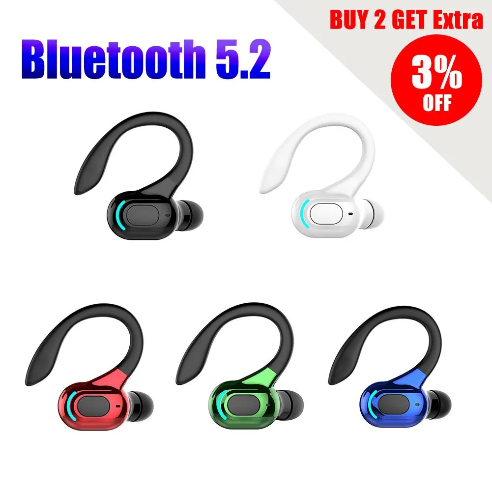 Wireless bluetooth Headphone TWS M-F8 Noise Cancelling Sports Headset Waterproof Hanging Single Ear Earbuds Bluetooth 5.2 Earphone