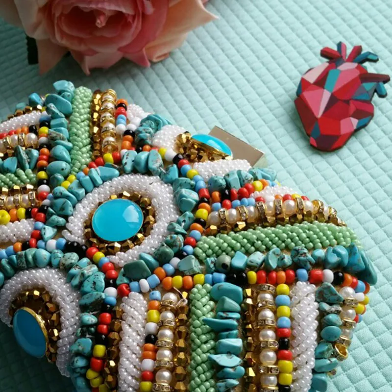 Vintage Colorful Beaded Stones bags (9)