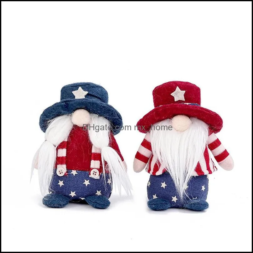 us national day decorations doll cute christmas party faceless gnomes plush stuffed toys cap window ornaments mxhome