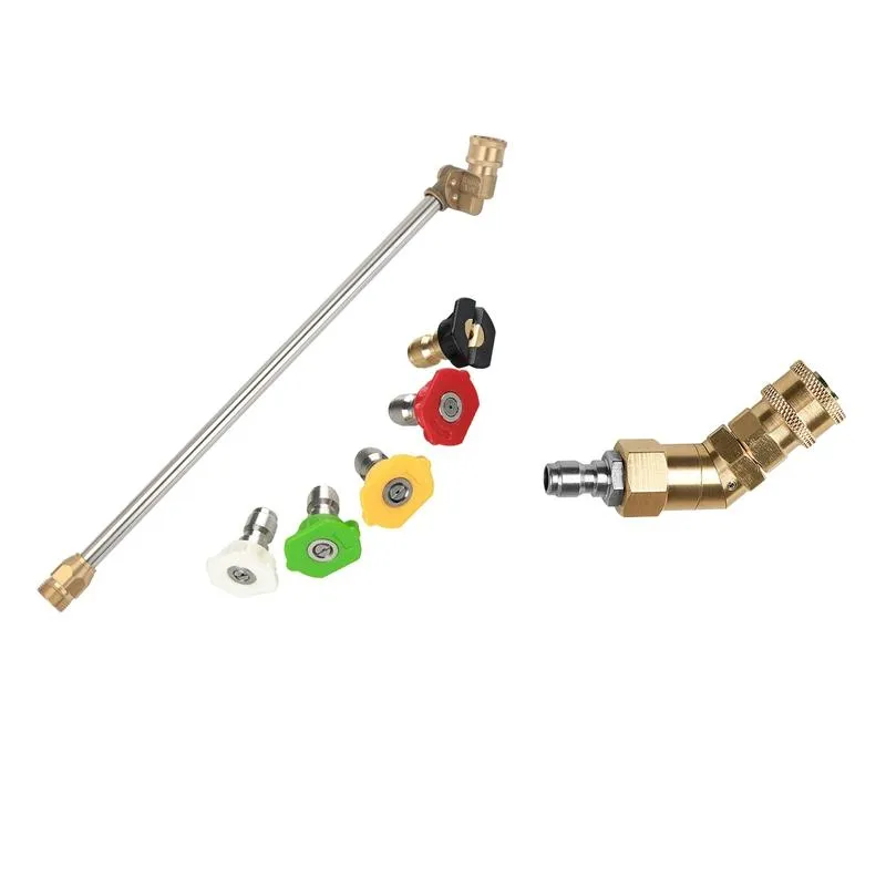 Water Gun & Snow Foam Lance Pressure Washer Wand With Adjustable Angle Nozzle Quick Connecting Pivoting CouplerWater
