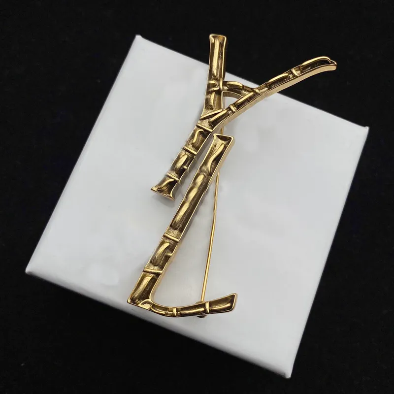 Fashion YSLS Designer Broochs for Women Luxury Brooch Gold Jewelry Robe Accessory Mens Bamboo JOINT BROOCHES MONTERPIN LEENCY BROSCHE