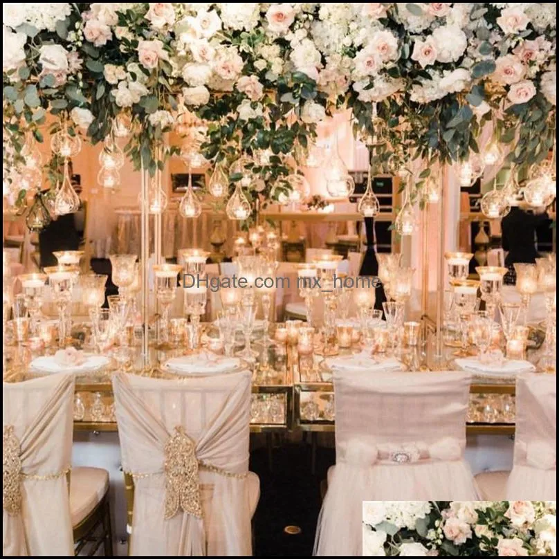 6cm 8CM 10cm Big Terrarium Borosilicate Hanging Glass Flower Vase Round Tabletop Vases Home Decor Wedding Decoration Transparent