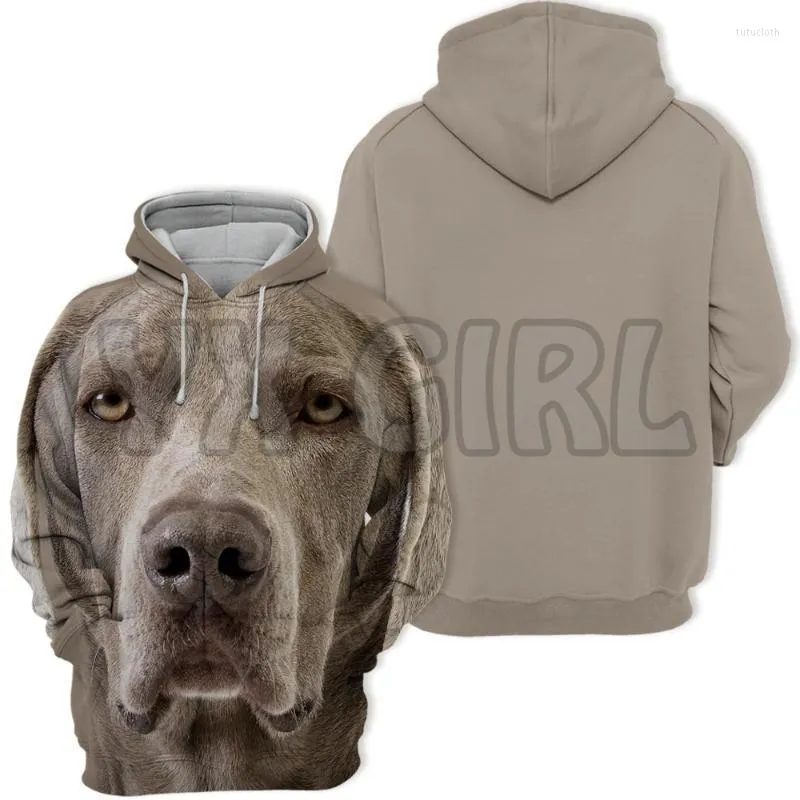 Men's Hoodies & Sweatshirts Animals Dogs Weimaraner Happy 3D Printed Unisex Pullovers Funny Dog Hoodie Casual Street TracksuitMen's