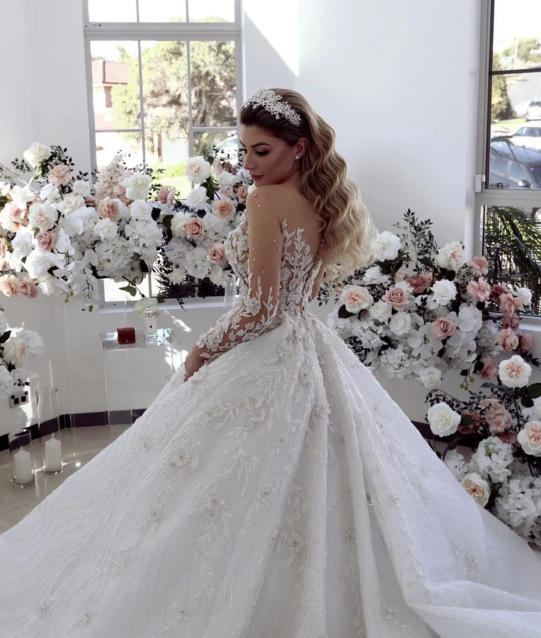 custom wedding dress Backless for is known for designing custom wedding dresses virtually Custom-made 3D Flower Ball Gown