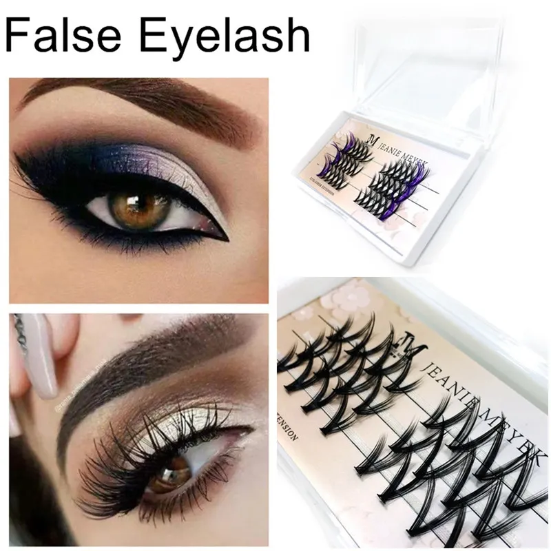 Farbe gefälschter Wimpern Cluster Individuelle Wimpern weich wiederverwendbar natürliche 3D falsche Wimpern Erweiterung Make -up Es