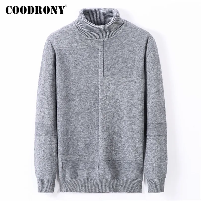 COODRONY Brand Turtleneck Sweater Men High Quality Fashion Casual Jumper Winter Thick Warm Slim Sweaters Soft Pullover Men Y1015 201224