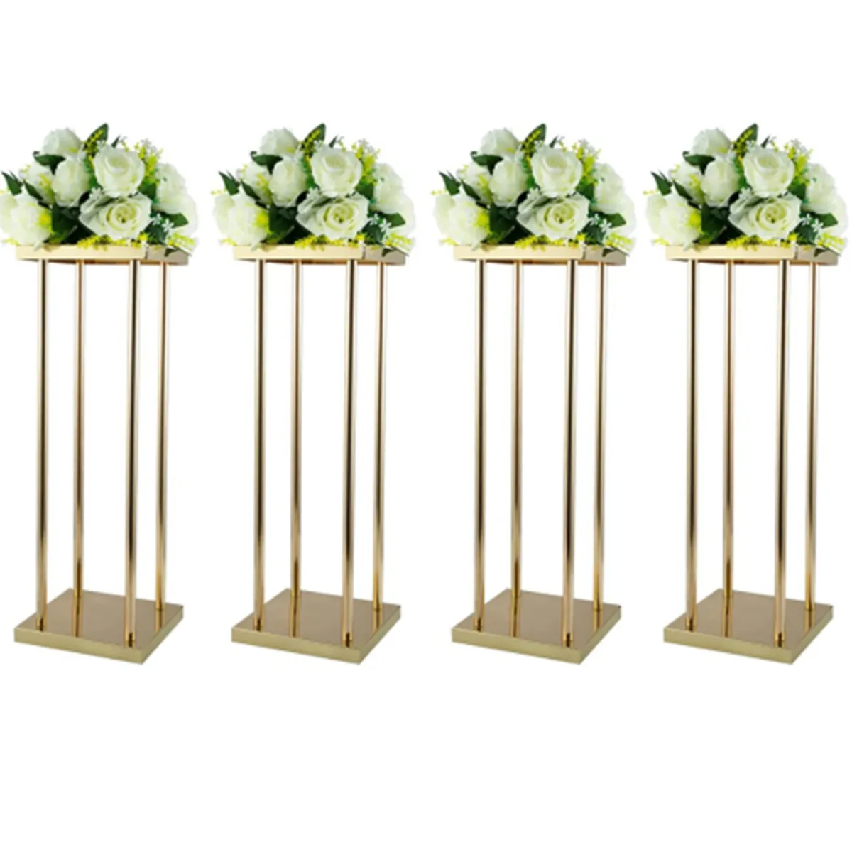 decorazione nuovo stile Matrimonio in metallo color oro Vaso per fiori Supporto per colonna per decorazioni centrotavola per matrimoni imake235