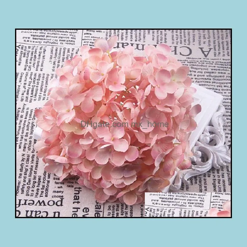 Decorative Flowers Silk Hydrangea Heads High-end DIY material for Home and wedding Decorations