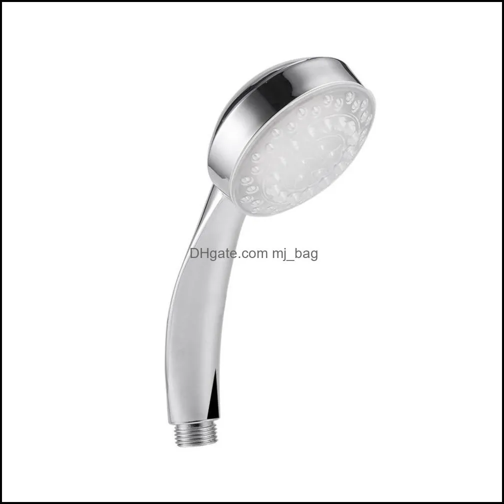 changing automatic self-coloring led lights hanging rainfall shower head colorful bathroom wc single round head bath