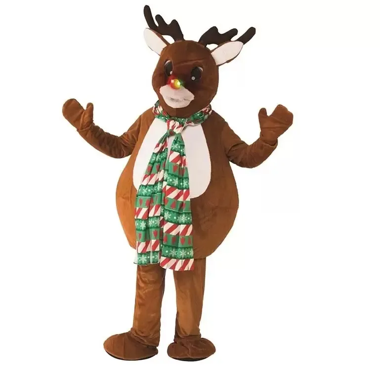 Costume della mascotte della renna di Halloween Top Quality Personalizza Cartoon Elk Personaggio dell'outfit del vestito adulto Dimensioni dell adulto Carnevale di Natale Vestito operato