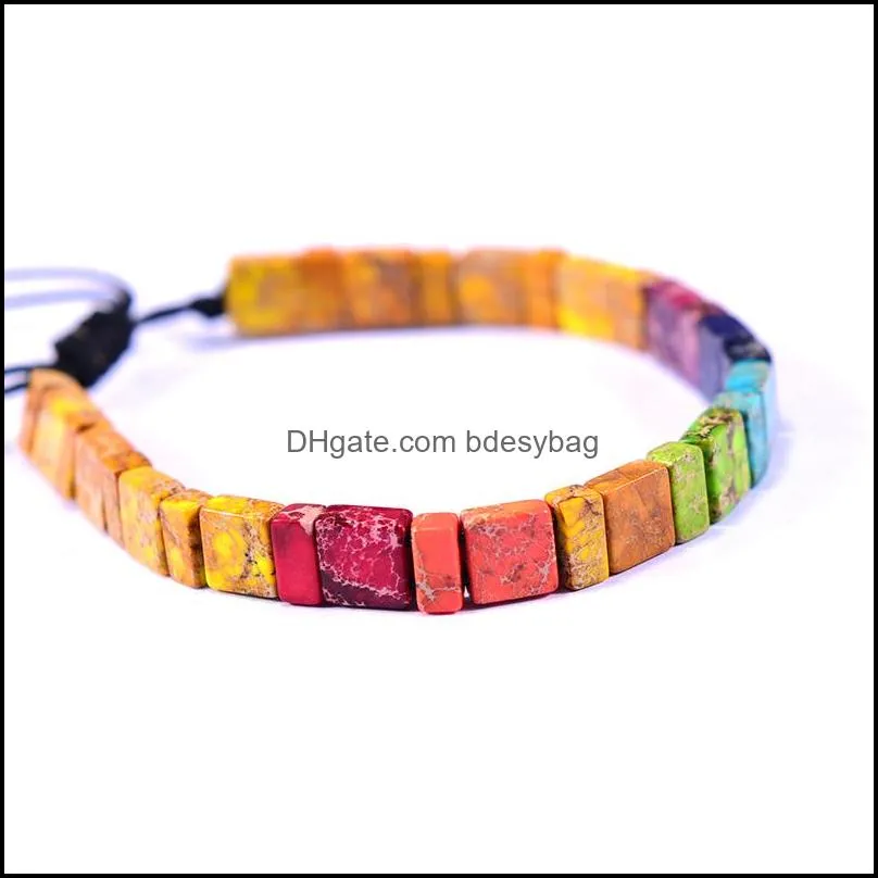 healing 7 chakra bracelet men women charm wrap bangles adjustable natural stone yoga buddha player handmade fashion pulseras