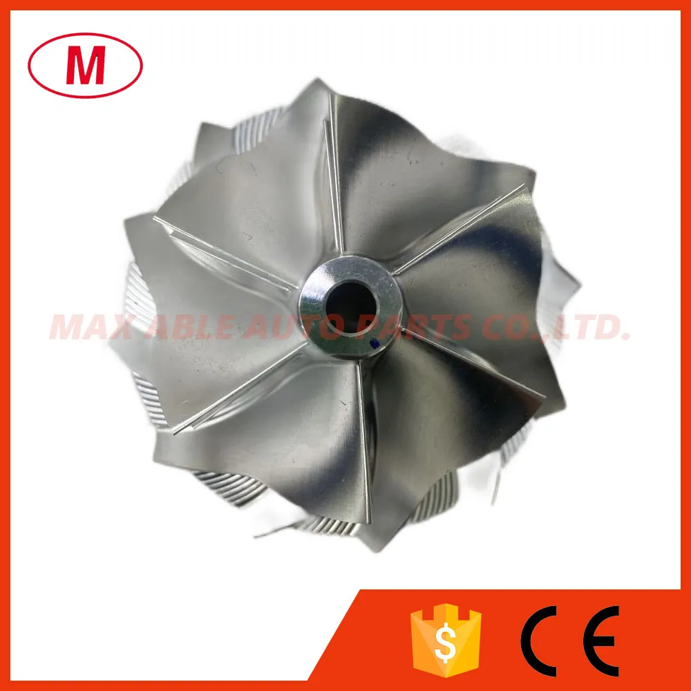 B03G 48.30/64,00 mm 6/6 Blades Reverse High Performance Turbo Charger Turbo Killet Compressor Wheel Aluminium 2618 Malenwiel voor cartridge/chra/kern