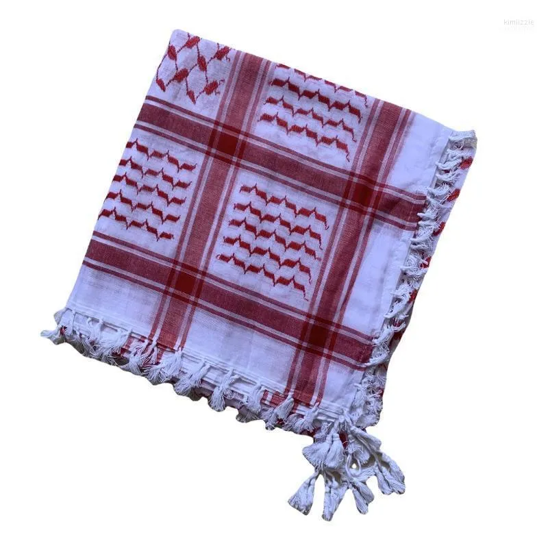 Scarves Islamic Men Traditional Costumes Plaid Hat Head Scarf Turban Muslim Hijabs Dubai Arabic Ramadan Pray Caps Tactical ScarfScarves Kiml