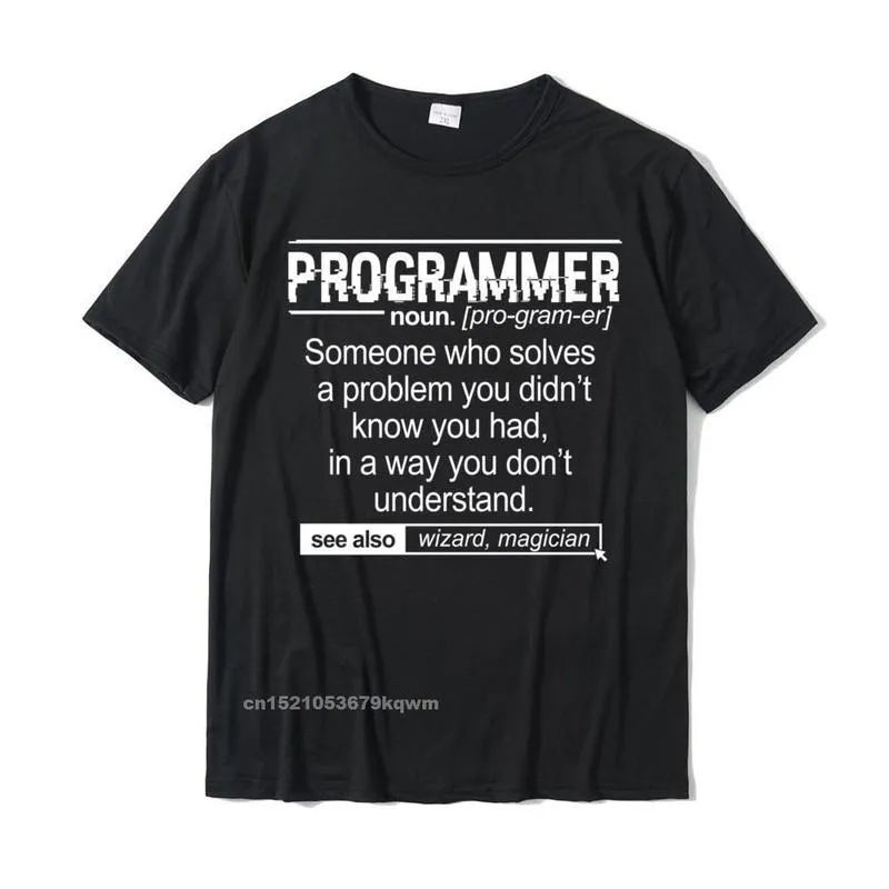 Dominant Young Tshirts Crew Neck Short Sleeve 100% Cotton Summer Tees Cool Tee Shirts Wholesale Funny Programmer Meaning - Computer Coder Wizard Magician Pullover Hoodie__4381 black