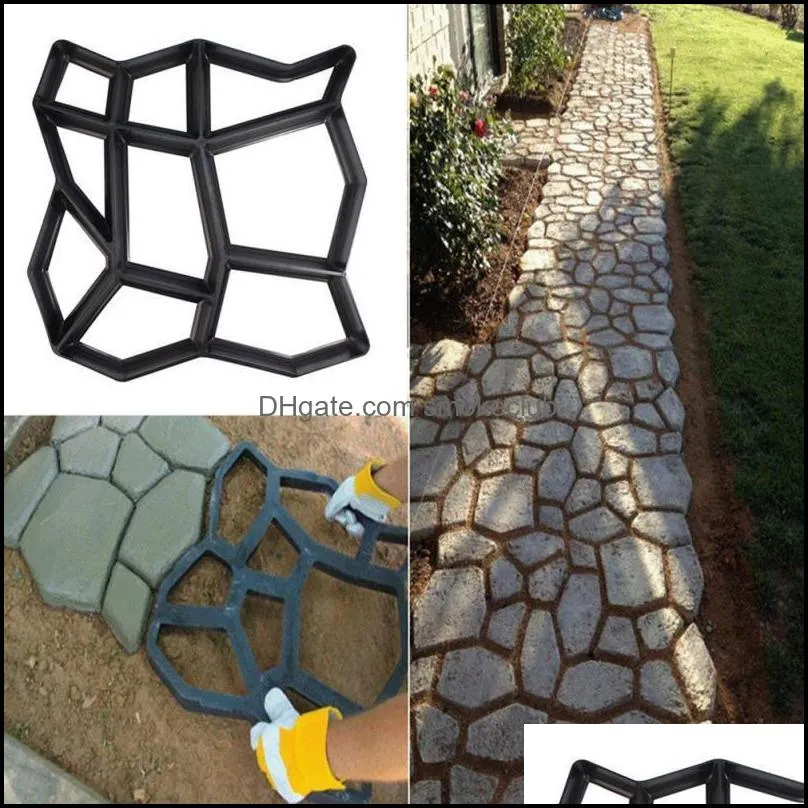 DIY Path Maker Concrete Molds Cement Mold Concrete Cement Stone Walk Paving Paver Reusable Brick Mold Garden Decoration 1838 V2
