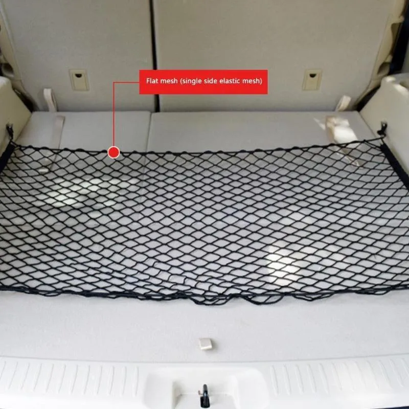 Organizador de carros Universal Trunk Net Bag de armazenamento de bagagem elástica Rede de bolso Mesh de carga de bolso inter f7n3