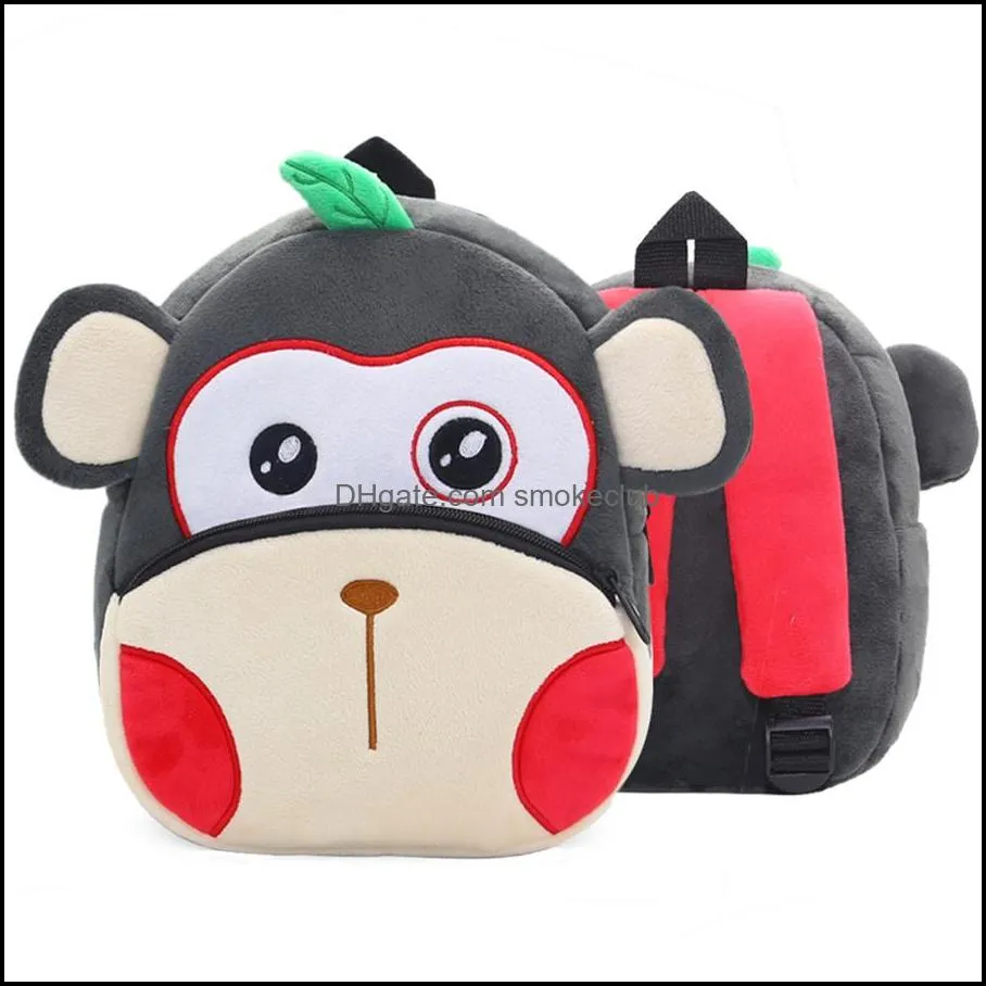 Storage Bags Cartoon animal children`s backpack stall source backpack kindergarten Plush bag