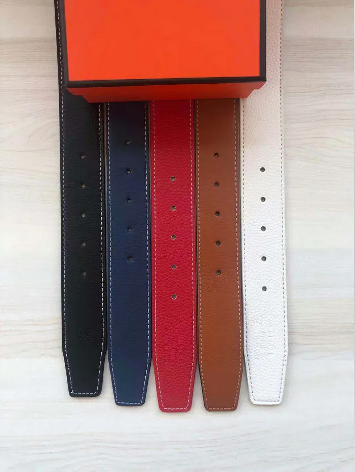 2021 Luxury Designer Belts Genuine Leather Belt Men Women Fashion Big Gold Casual Letter Smooth Buckle Waistband 3.8cm Width