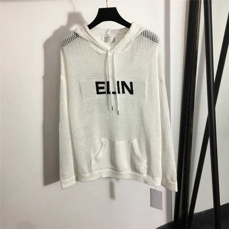 2022 Kvinnor Hollow Out Sweaters Knits Designer Tops With Letters Brodery Girls Milan Runway Designer Crop Top Shirt High End hoodie långärmad stretch Pullover