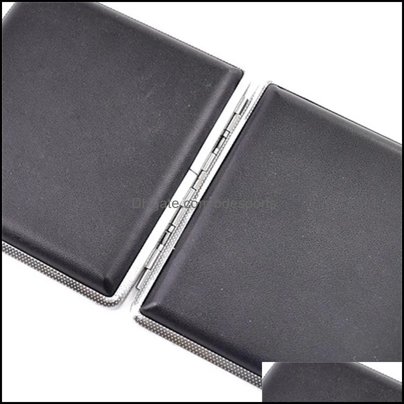 Metal cigarette case exquisite ultra thin creative iron clip button iron male cigarettes box wholesale 20211222 Q2