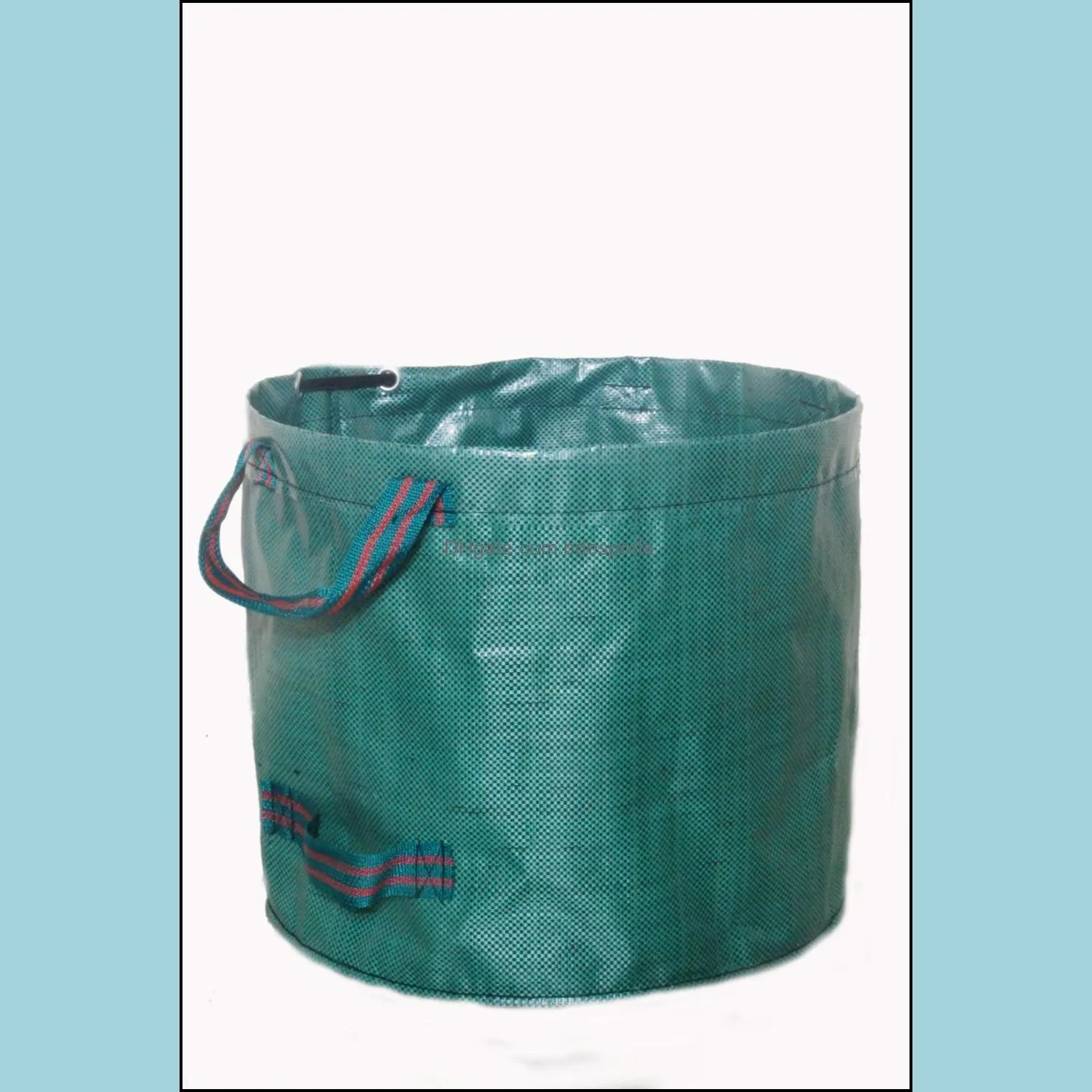 Plant Pots 60L-500L Large Capacity Garden Bag Reusable Leaf Sack Trash Can Foldable Garbage Waste Collection Container Storage Bags