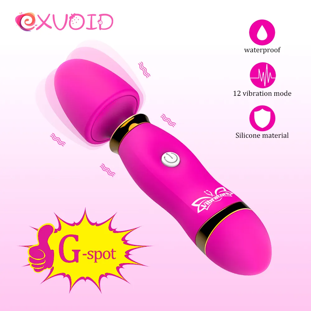 Exvoid Orgasmus av Stick Vibratoren Klitoris стимулирование G-Spot Massager Zauberstab Dildo Vibrator Sexy Spielzeug Fr Frauen Erwachsene Produ