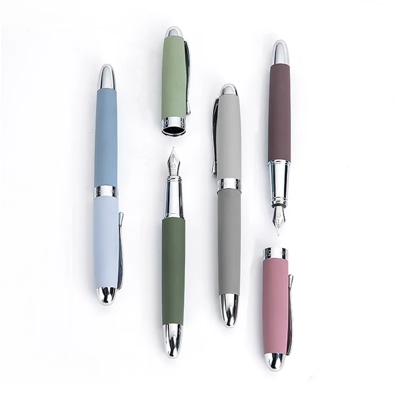 Hongdian Metal Fountain Pen Pen Molandi Season Color EF 0,4 мм NIB Письменные ручки подарочный офис Письменное составление канцелярских товаров 220812