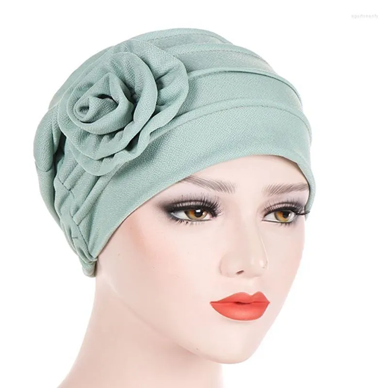 ファッション女性イスラム教徒のターバン帽子カジュアル快適なビーニーキャップ化学療法ソリッドカラーヘッドスカーフビーニー/スカルキャップeger22