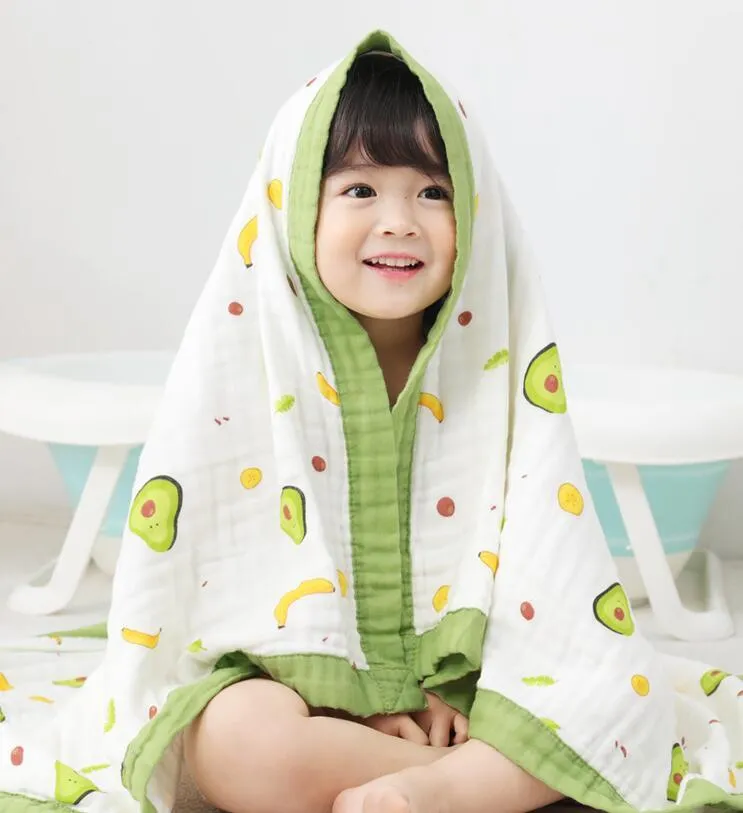 Children Blanket Towel Baby Cotton 6 Layer Gauze Bath Towel Infant Cartoon Animal Printing Covered Blankets 37 Styles YL451