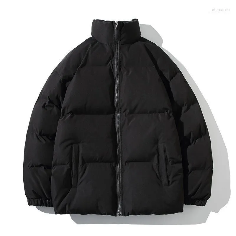 Herr ner parkas vinterjacka parka kappa tjock varm stand-up krage färg par bär damer mode street 5xl phin22