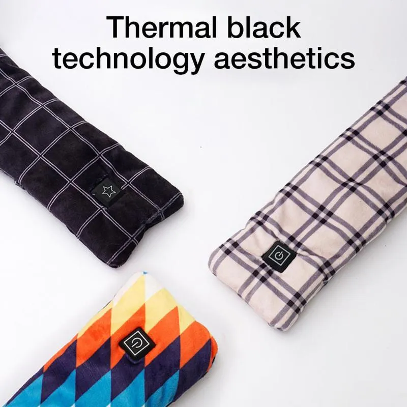 Bandanas écharpe chauffante lavable électrique chauffé pour hommes femmes USB Rechargeable enveloppe de cou avec batterie externe doux chaud écharpesBandanas