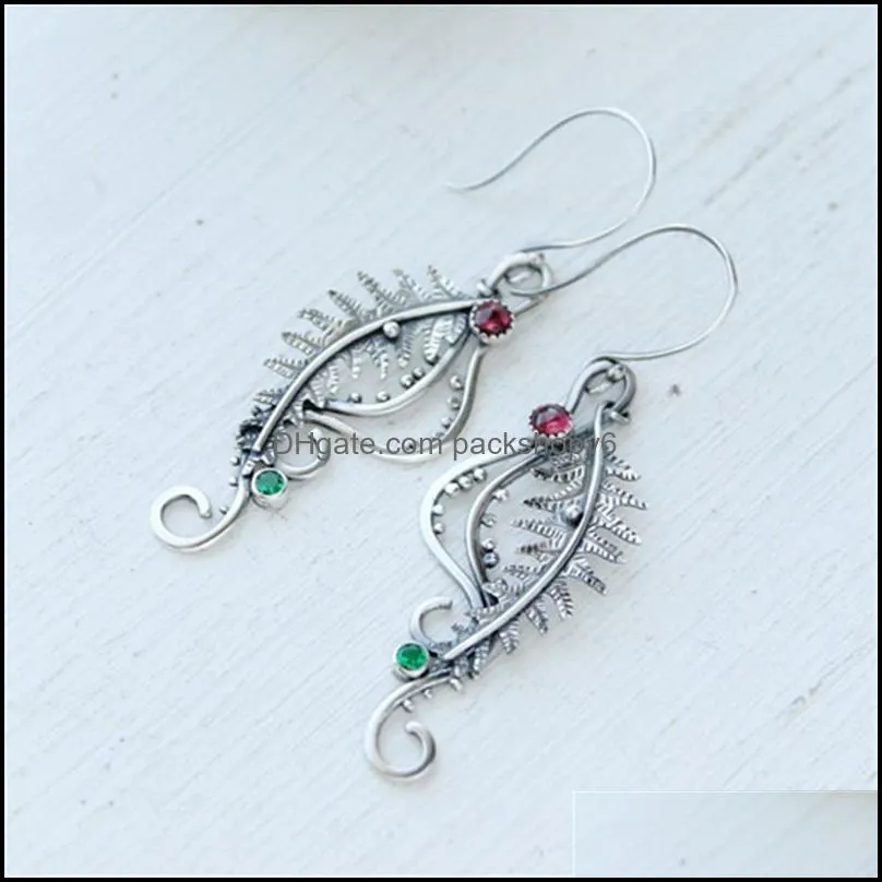 dangle & chandelier est vintage hollow hippocampus zircon earring silver color animals long earrings for women fashion jewelry