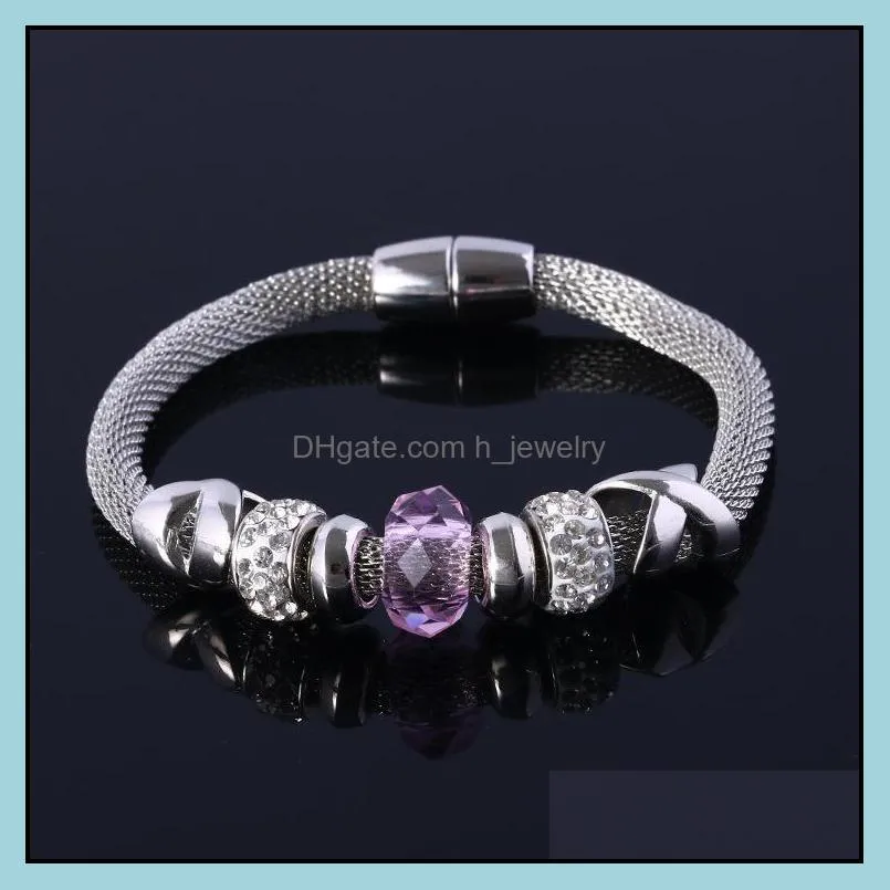 crystal bracelet bangle heart blue bracelet for women jewellery bead bracelet hjewelry