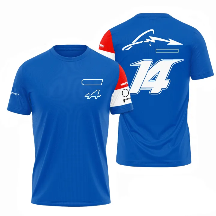 2022 F1 T-Shirt Formula One Team Racing Suit Super Sumber Sumper Sumper Eversive Third T-shirt the the reclied reclied recreated