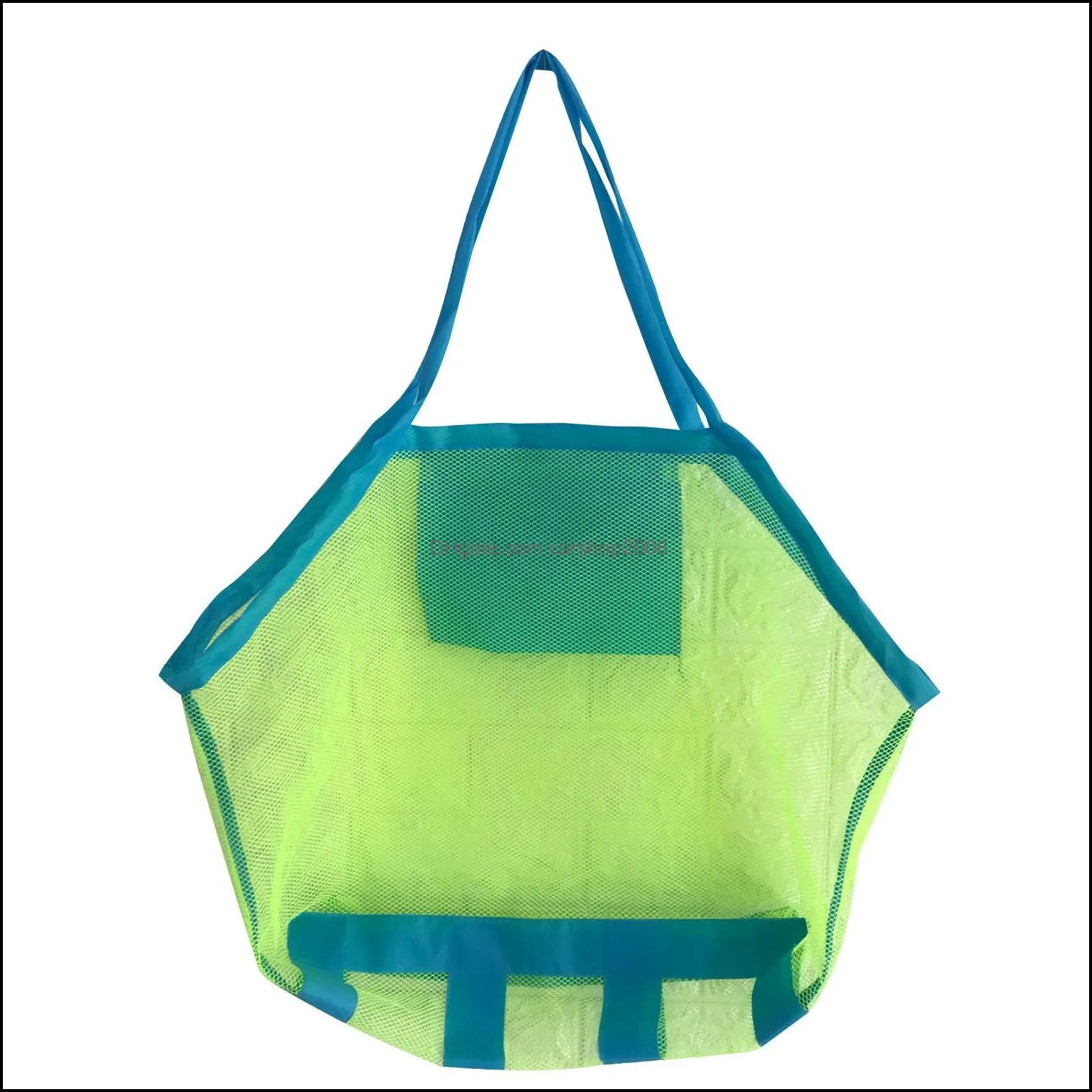 children sandbeach protable mesh bag kids toys storage bags swimming large beach bag for towels women cosmetic makeup bag