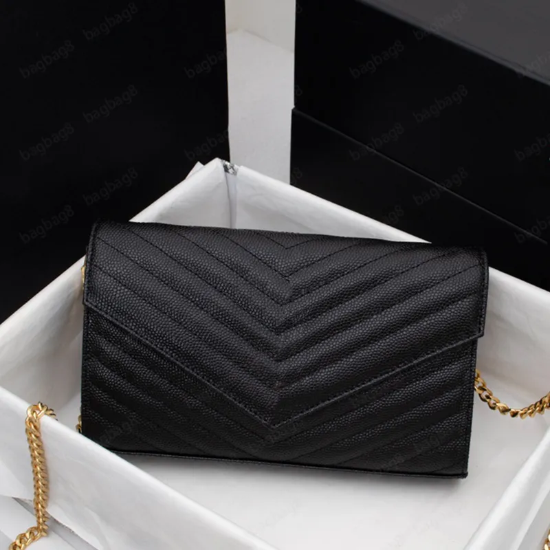 Women Luxury Designer Bags Cross body handbag Fashion shoulder bag handbags WOC Chain Leather wear resistant texture of detachable messenger belt card with box