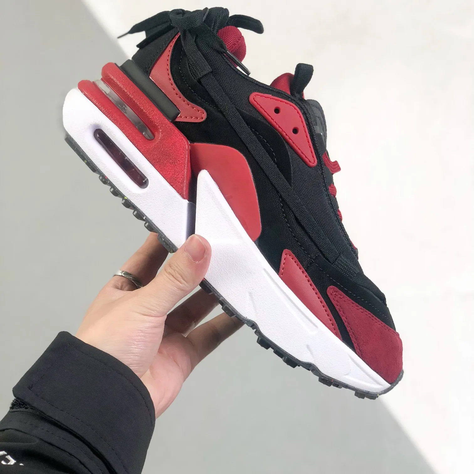 Retro Mens Air Zoom Max Furyosa Sneakers Shoes Rattan Black Red