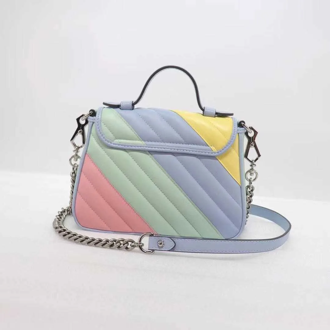 2021 macaron mode sacs à main femmes sac à bandoulière en cuir véritable célèbre marque sac à bandoulière