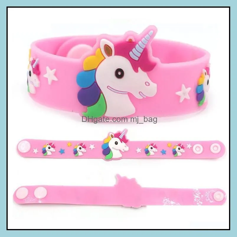 Horse Silicone Bracelet 4 Color Cartoon Wristband Kid Girls Jewelry Fashion Silicone Bracelet Children Gift Toy