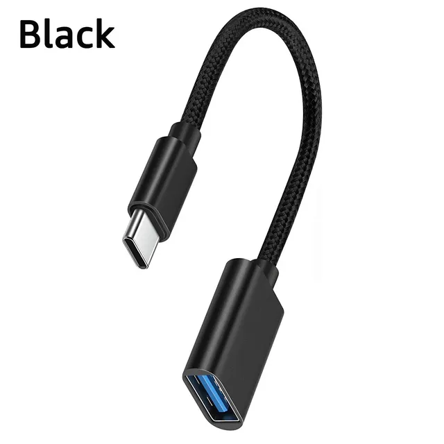 OTG Typ C-kabeladapter USB till typ-C-kontakt för Xiaomi Samsung S20 Huawei Data Cable MacBook Pro