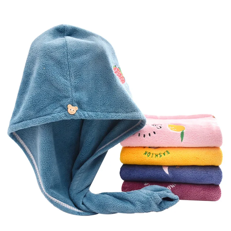 Women Girl's Magic Microfiber Dusch Cap Handduk Badhattar för kvinnor Torka hårmössa Snabbtorkning Mjuk för Lady Turban Head 30pcs